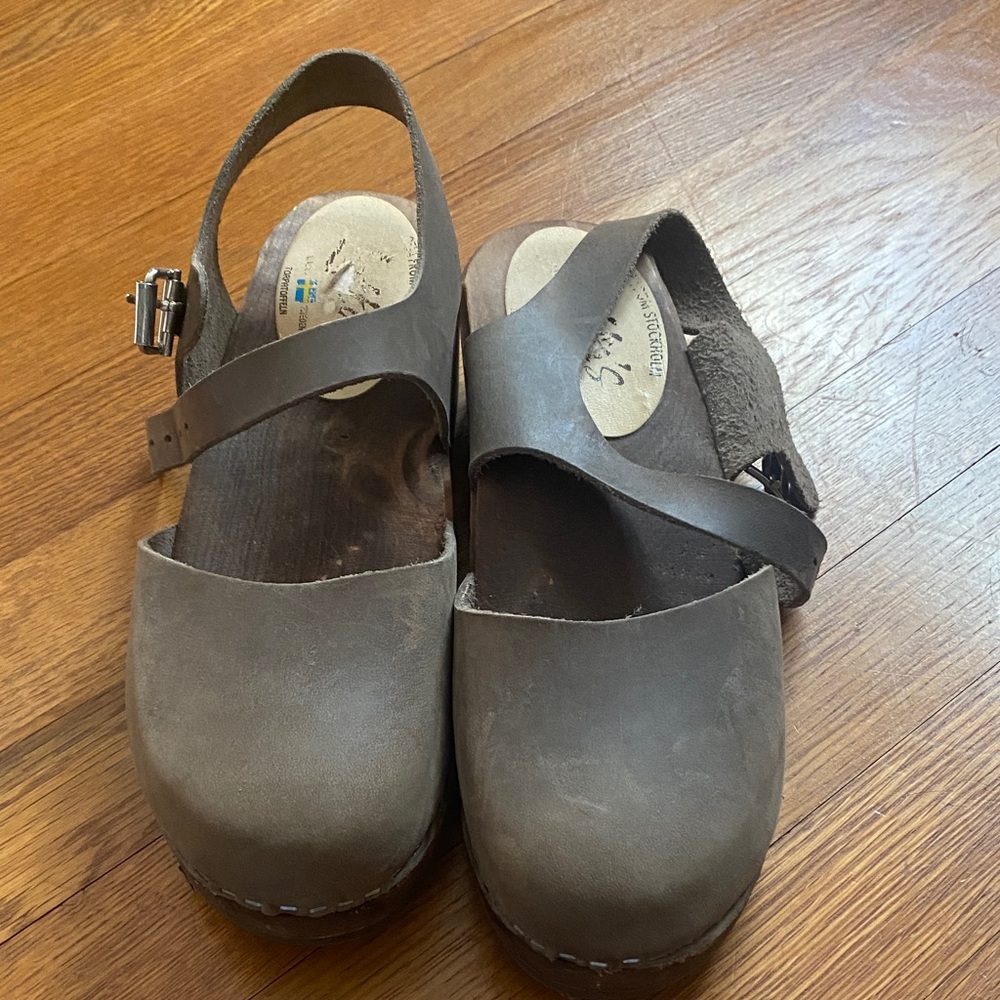 Lotta From Stockholm Brown Leather Mules